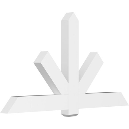 Ekena Millwork Kennewick Architectural Grade PVC Gable Bracket, 72"W x 39"H x 4"D x 6"F, 13/12 Pitch GBP072X39X0406KEN00